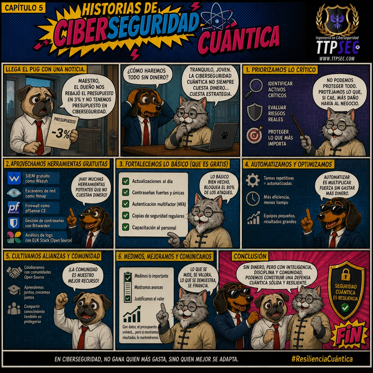 Cómic — Capítulo 5: Ciberseguridad Cuántica